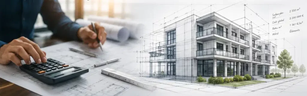 Illustration économie de la construction, estimation budgétaire